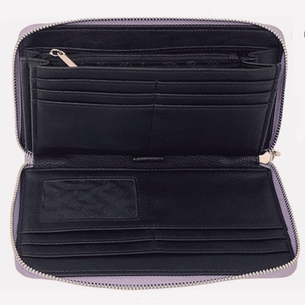 Steve Madden Bzippy Zip Around Wallet in Lilac - Picture 4 of 5